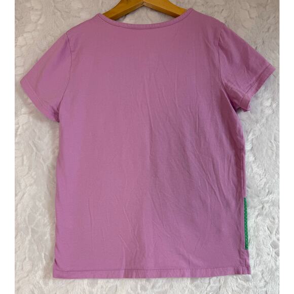 Mini Boden 3D Alligator Appliqué Pom Pom Embroidered T-Shirt Pink Girls 11-12 - Picture 7 of 9